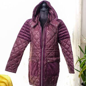 Dark Red/Purple puffer coat XL